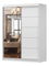 Šatní skříň Viola 05 (bílá + bílá)