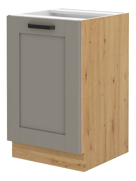 Dolní kuchyňská skříňka pod dřez Lucid 50 ZL 1F BB (dub artisan + claygrey)