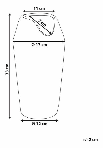 Váza AZEMMOUR 33 cm (sklolaminát) (stříbrná)