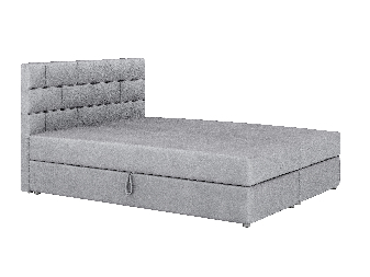 Boxspring postel 140x200 cm Waller (šedá) (s roštem a matrací)