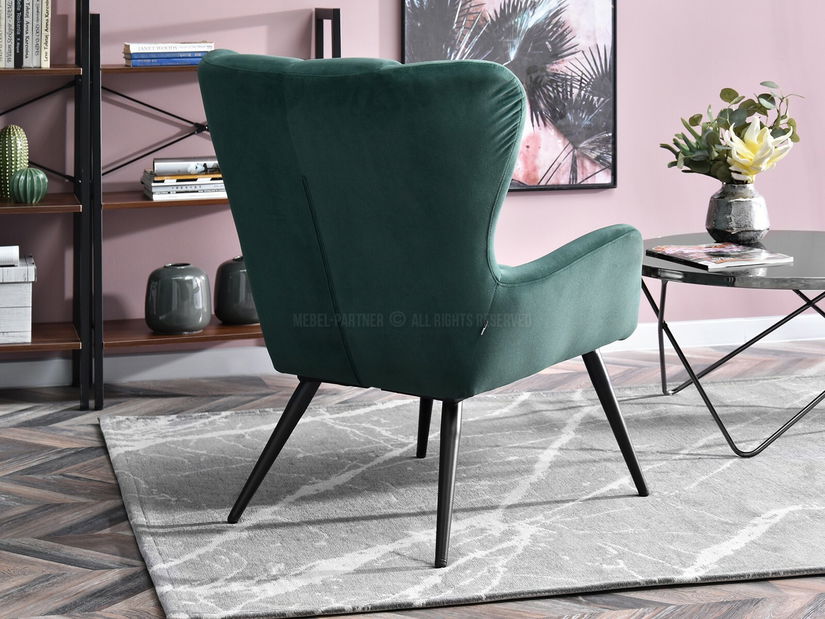 Křeslo Kikino (zelená + černá)