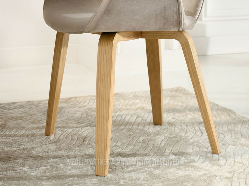 Jídelní židle Kwasniewski (béžová + dub)