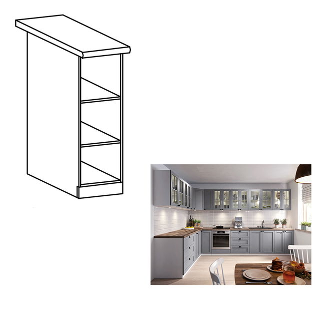 Dolní kuchyňská skříňka D20P Lanaya (bílá)