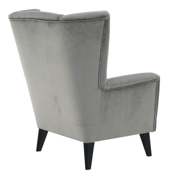 Křeslo ušák Royse Kronos 15 (světle šedá + černá)