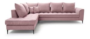 Rohová sedací souprava Lunara (růžová) (L)
