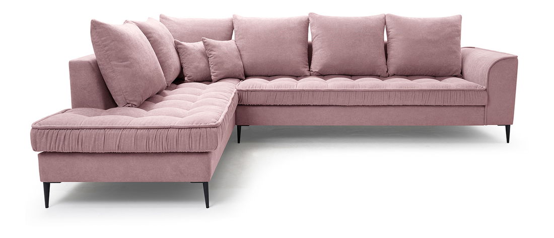 Rohová sedací souprava Lunara (růžová) (L)