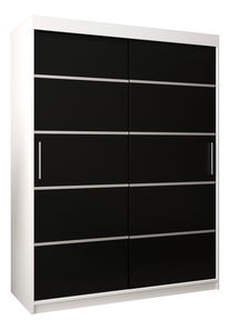 Šatní skříň 150 cm Verika 1 150 (bílá + černá)