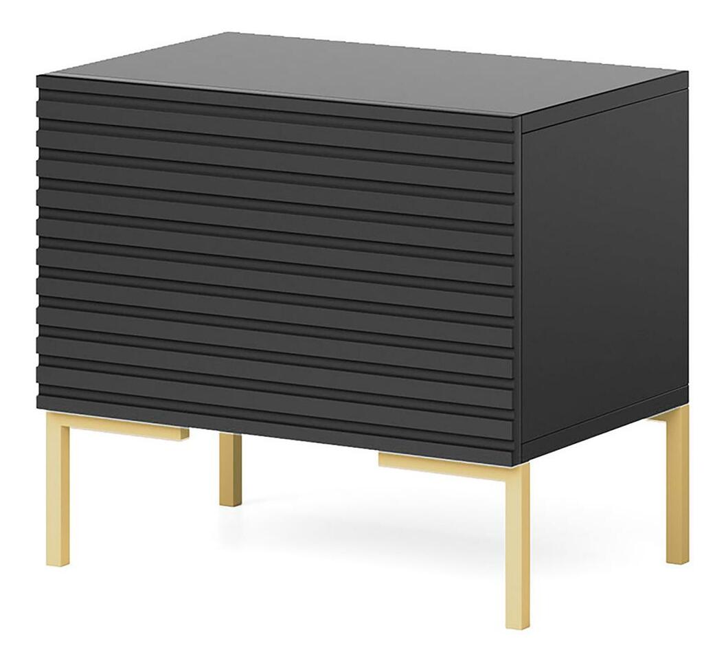 Noční stolek Lamellito L4 (černá + zlatá)