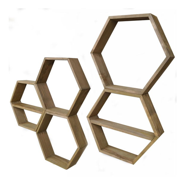 Set 4ks. polic Lunole 3 (ořech)