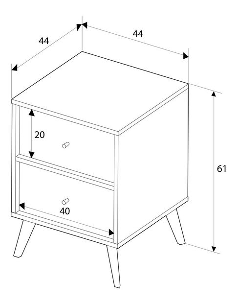 Noční stolek Messier (vícebarevné)