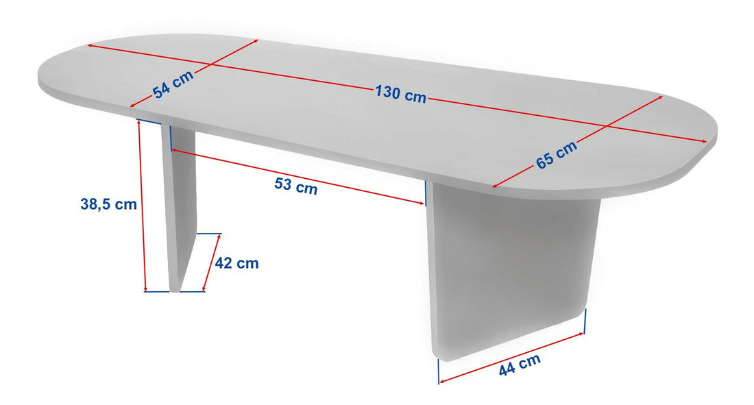 Konferenční stolek Ovallo (dub)