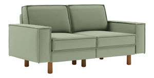 Pohovka dvousedačka Spary 2 (hořčičná + ořech)