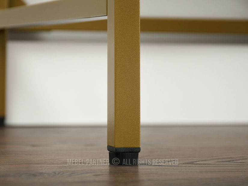 PC stolek Kaplan (ořech + zlatá)