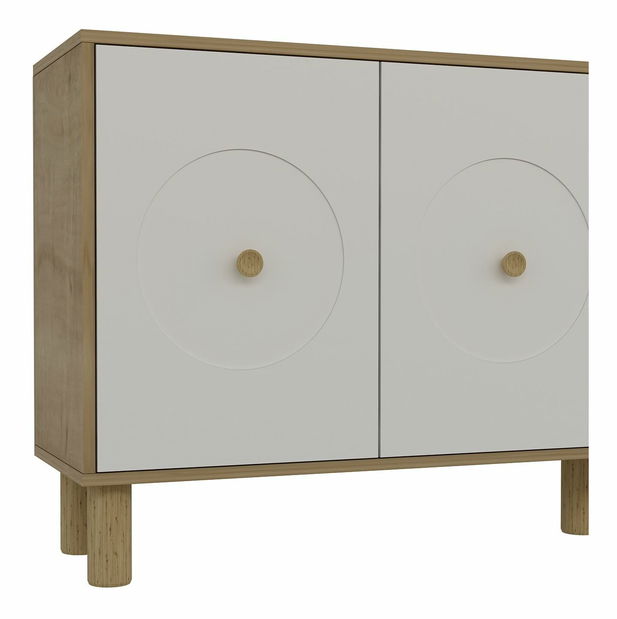 Komoda Deneris (dub safírový + bílá)