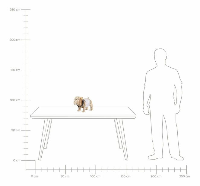 Stolní lampa Druella (světlé dřevo)