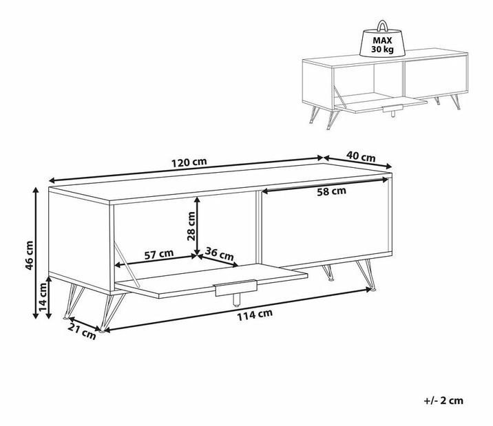 TV stolek/skříňka HOLTON