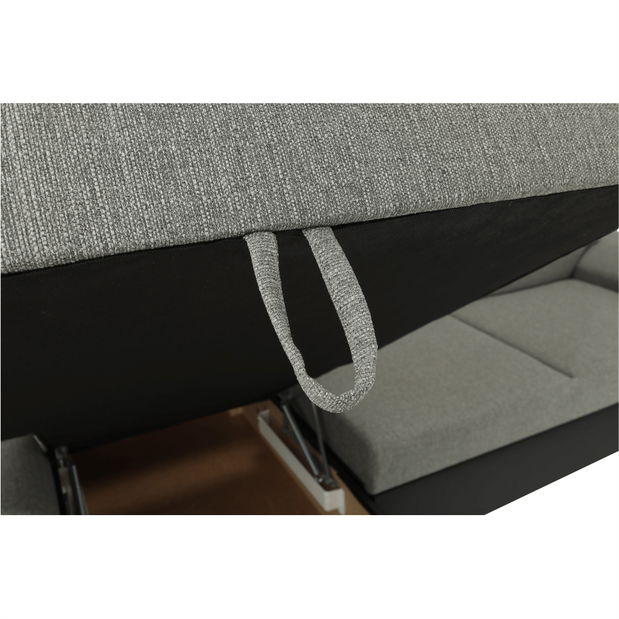 Rohová sedací souprava Emma malá (černá + šedá) (L)