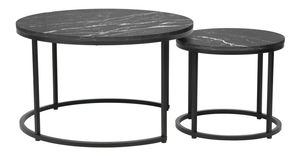 Set 2 ks konferenčních stolků Cayera (tmavě šedá + černá)