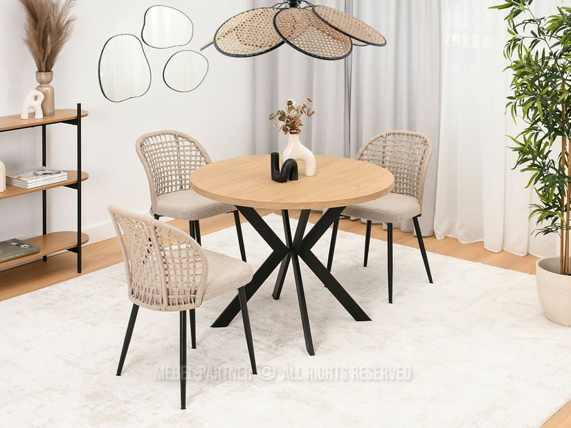 Jídelní stůl Rompa (dub + černá)