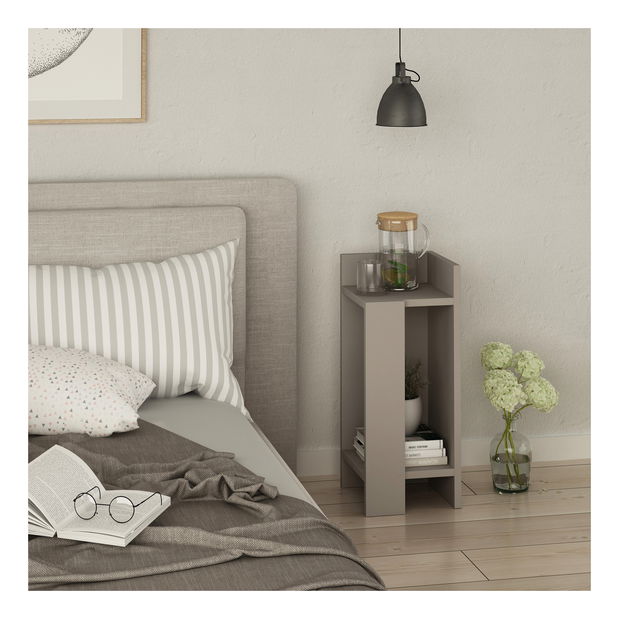 Noční stolek Emre (světlá moka) (P)