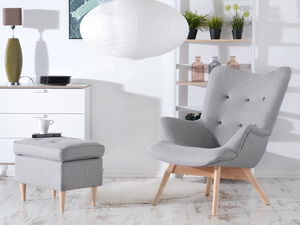 Designové křeslo Florentino (šedá + bílá)