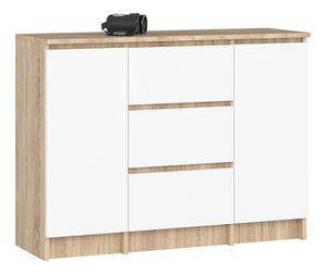Komoda Kalista VI (dub sonoma + bílá)