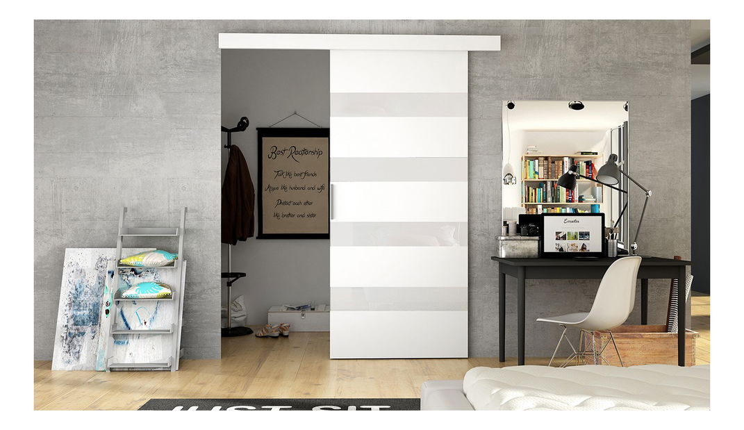 Posuvné dveře Larouche 5 (bílá)