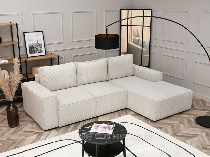 Rohová sedačka Cerebral (krémová + černá)