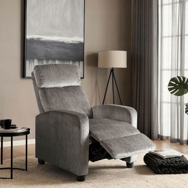 Polohovací křeslo Dominaba (světle šedá)