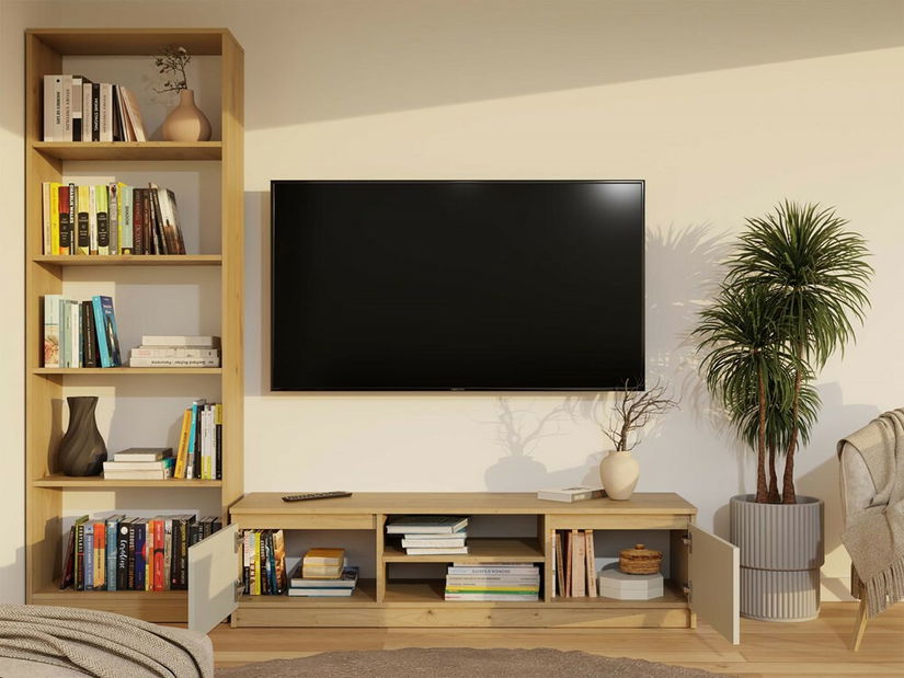 TV skříňka Musecalo 140 (dub artisan + kašmír)