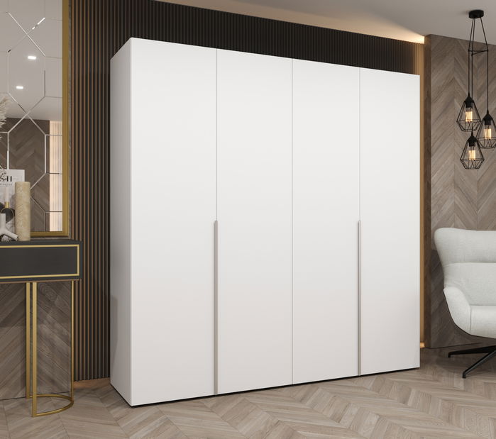 Šatní skříň 200 cm Alice 1 (bílá + kašmír)