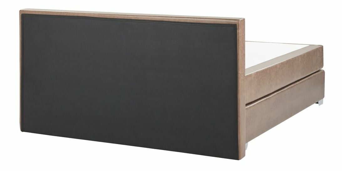 Manželská postel Boxspring 180 cm PREMIER (s matracemi) (hnědá)