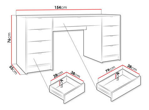 Toaletní stolek Rozoma Bis (bílý velvet + zlatá) *bazar