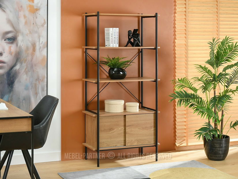 Regál Almasa A3 (dub + černá)