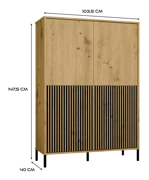 Skříňka Kamarussa Slim 4 (dub artisan)