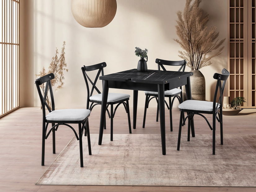 Rozkládací jídelní stůl Totento (černá)