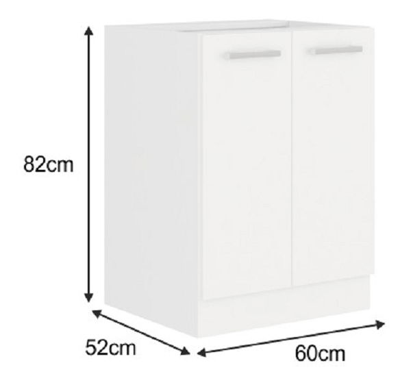 Spodní skříňka Strolis 60 D 2F BB (bílá)