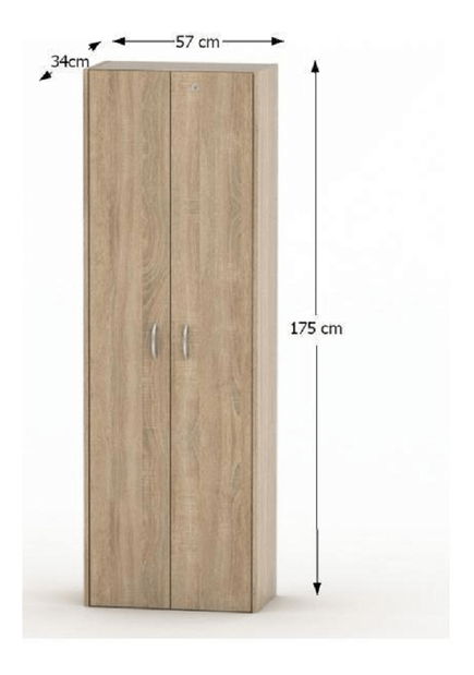 Policová skříň Asista AS 007 dub sonoma