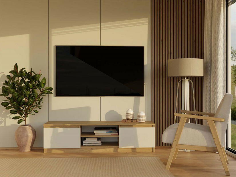 TV skříňka Musecalo 140 (dub artisan + kašmír)