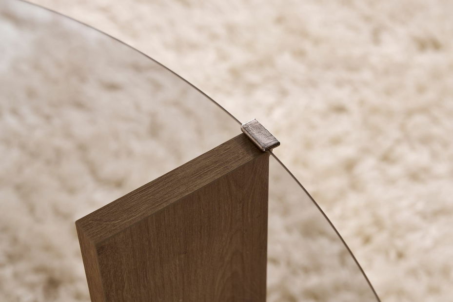 Konferenční stolek Claro S (dub safírový + sklo)