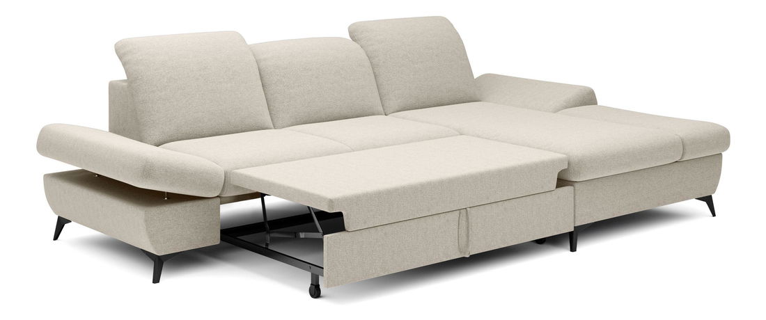 Rohová sedací souprava Harpie (bílá) (P)