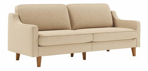 Pohovka trojsedačka Dělají 3 (tmavě modrá + ořech)