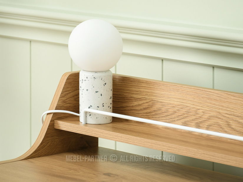 PC stolek Borge (dub + bílá)