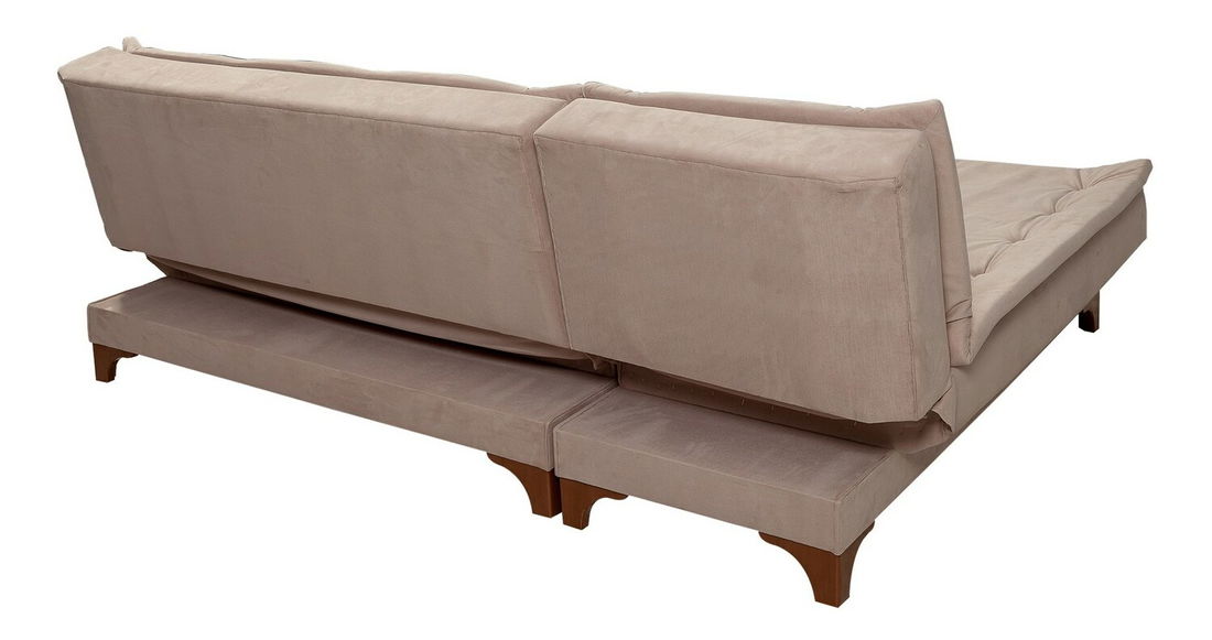 Rohová sedačka Klaudi C (starorůžová) (L)