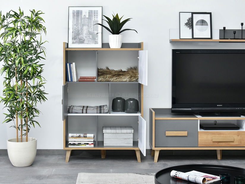 Obývací stěna Semivacias 04 (bílá)