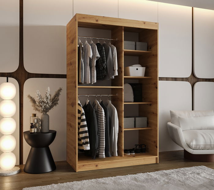 Šatní skříň 120 cm Lulu (dub artisan)