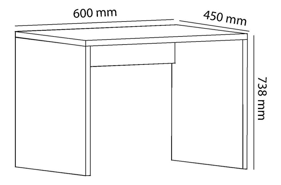 PC stolek Nidanu (bílá)