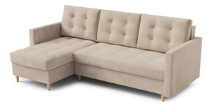 Rohová sedací souprava Divas (L) (světlobéžová)