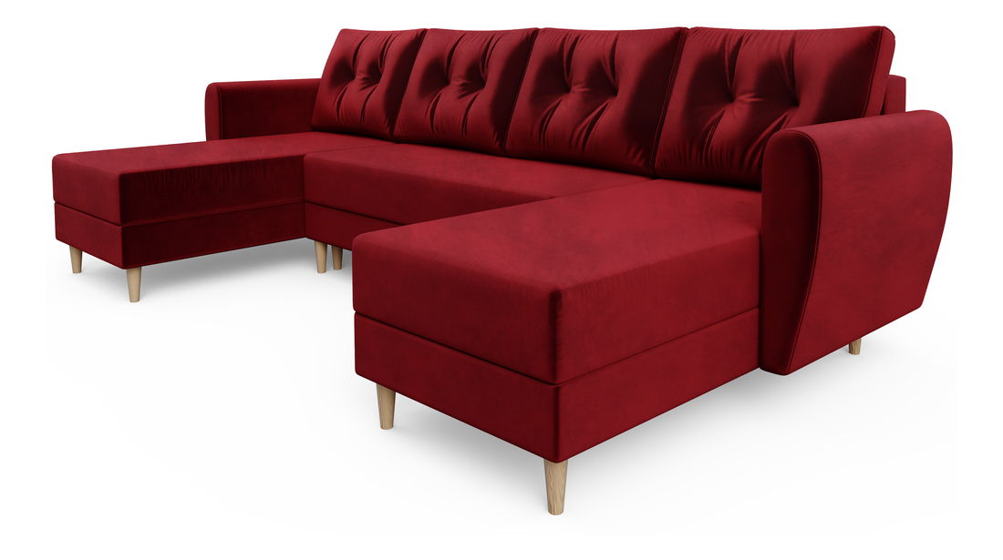 Rohová sedačka ve tvaru U Palermo (červená) (P)