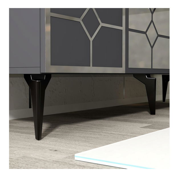 Skříňka Kavesi 1 (antracit + stříbrná)